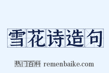 雪花诗造句是什么意思的图片